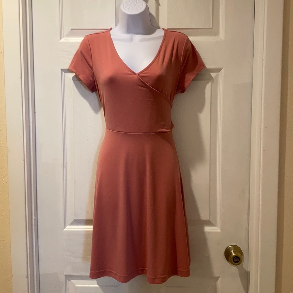 maurices pink v-neck a-line fit & flare dress M - Picture 12 of 12